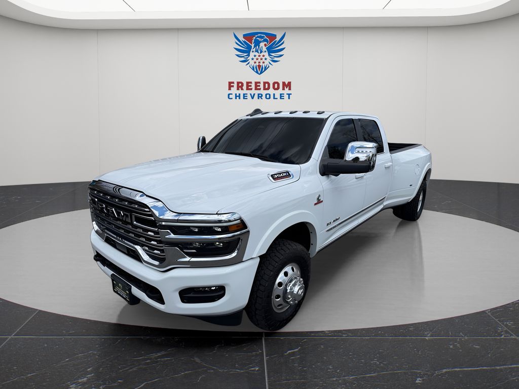 Bright White Clearcoat 2025 RAM 3500 Limited Crew Cab LB DRW 4WD Pickup Truck Four-Wheel Drive 8-Speed Automatic