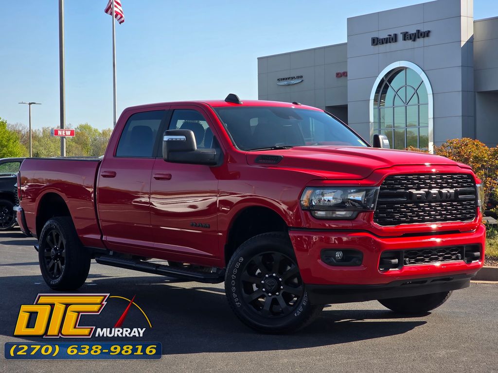 Flame Red Clearcoat 2024 RAM 2500 Big Horn Crew Cab 4WD Pickup Truck Four-Wheel Drive 8-Speed Automatic