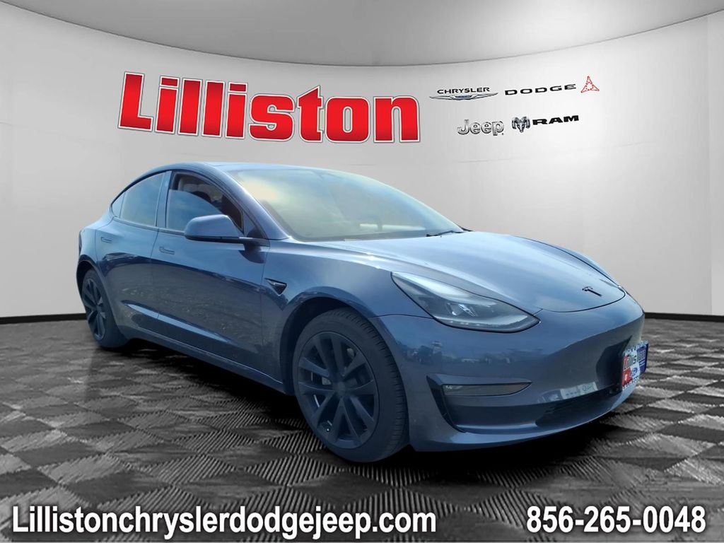 Deep Blue Metallic 2022 Tesla Model 3 Long Range AWD Sedan All-Wheel Drive 1-Speed Automatic