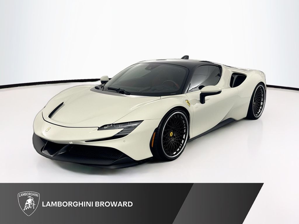 Bianco Avus 2022 Ferrari SF90 Coupe All-Wheel Drive 8-Speed Manual