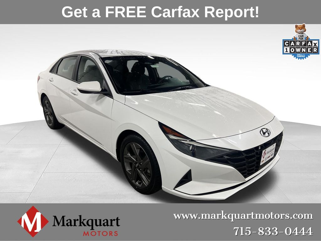 Serenity White Pearl 2023 Hyundai Elantra Sedan Front-Wheel Drive Continuously Variable Transmission