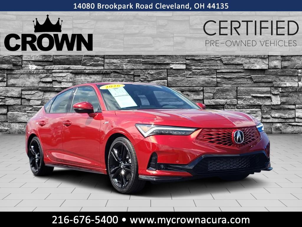 Performance Red Pearl 2026 Acura Integra FWD with Technology and A-SPEC Package Sedan Front-Wheel Drive Continuously Variable Transmission