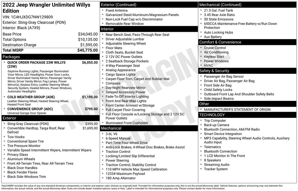 Used 2022 Gray Jeep Unlimited Willys image 2