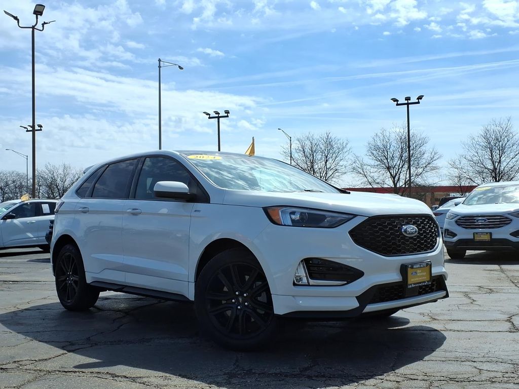 White Metallic 2024 Ford Edge ST Line AWD SUV / Crossover All-Wheel Drive 8-Speed Automatic