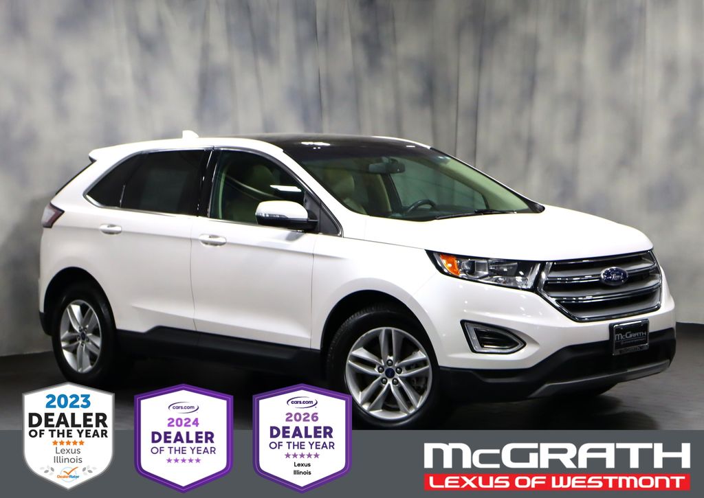 White Platinum Clearcoat Metallic 2018 Ford Edge SUV / Crossover All-Wheel Drive 6-Speed Automatic