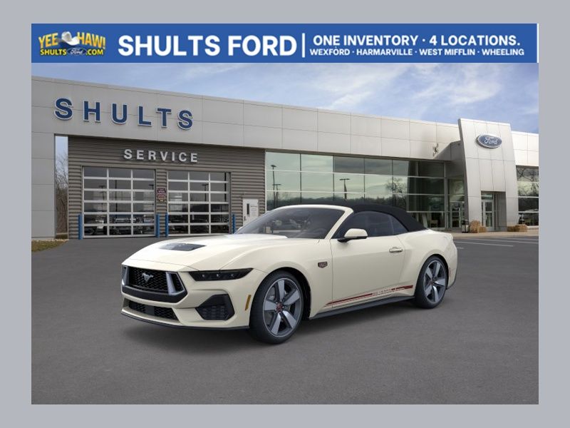 Wimbledon White 2025 Ford Mustang GT Premium Convertible RWD Convertible Rear-Wheel Drive Automatic