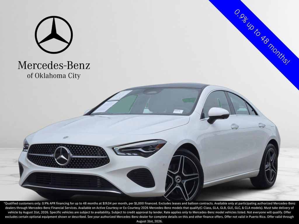 Polar White 2026 Mercedes-Benz CLA Coupe All-Wheel Drive 8-Speed Dual Clutch