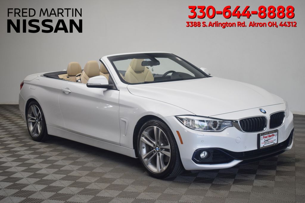 White Metallic 2016 BMW 4 Series Convertible Rear-Wheel Drive 8-Speed Automatic