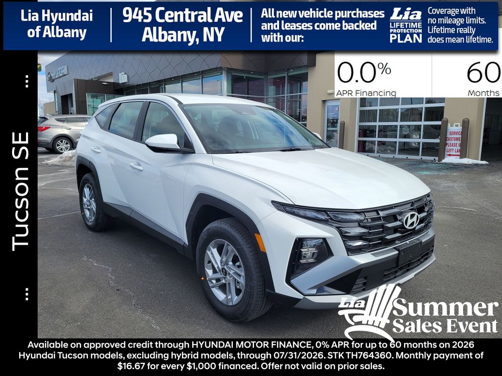 White Pearl 2026 Hyundai Tucson SUV / Crossover All-Wheel Drive 8-Speed Automatic