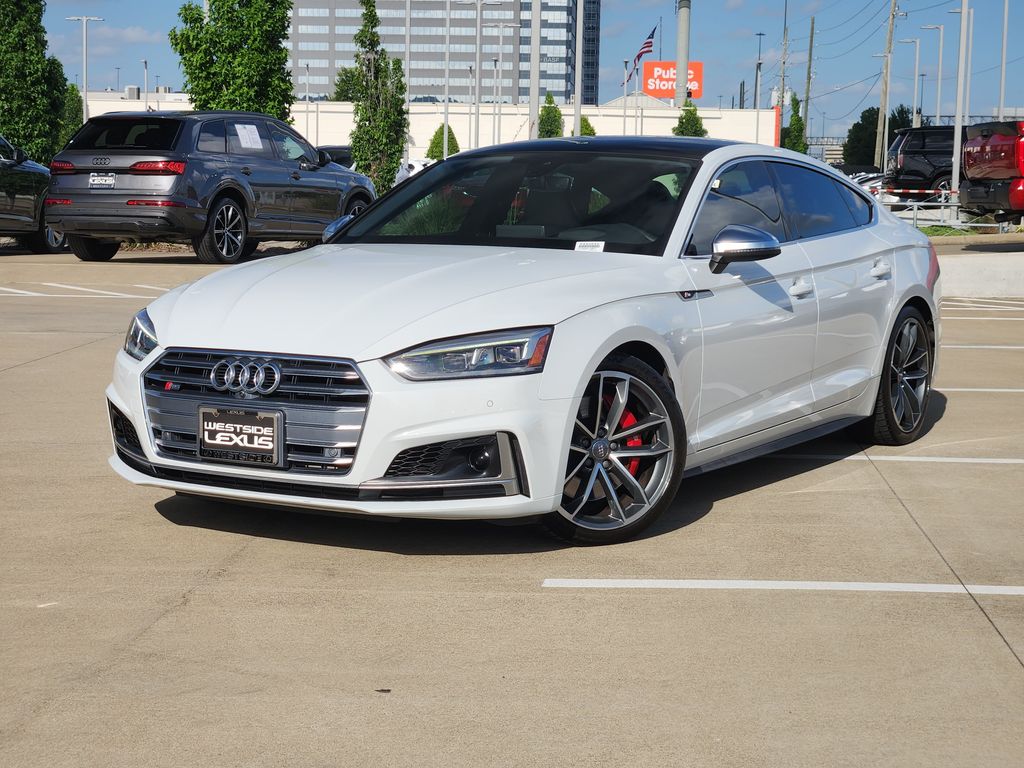 Glacier White 2018 Audi S5 Sportback Sedan All-Wheel Drive 8-Speed Automatic