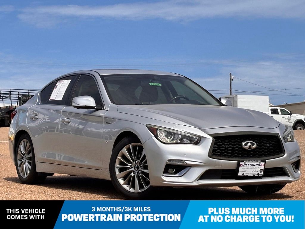 Gray (Liquid Platinum) 2018 INFINITI Q50 Sedan Rear-Wheel Drive 7-Speed Automatic