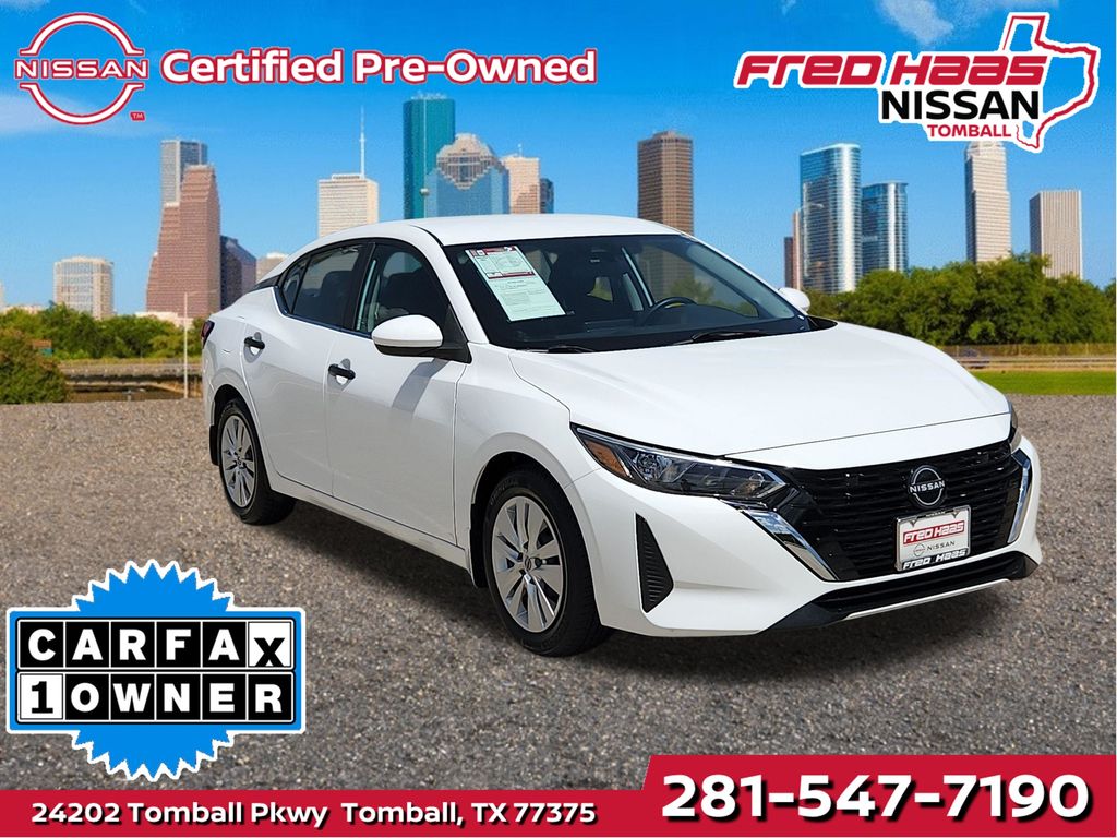 White (Fresh Powder) 2025 Nissan Sentra Sedan Front-Wheel Drive Continuously Variable Transmission