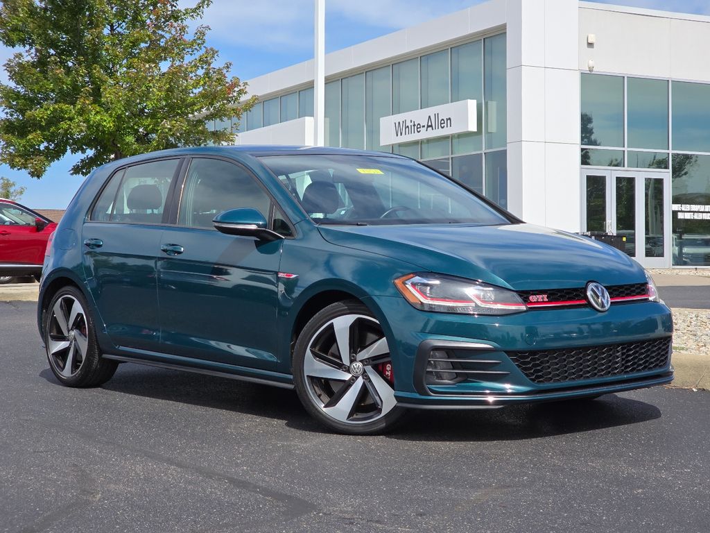 Great Falls Green Metallic 2019 Volkswagen Golf GTI Hatchback Front-Wheel Drive 7-Speed Dual Clutch