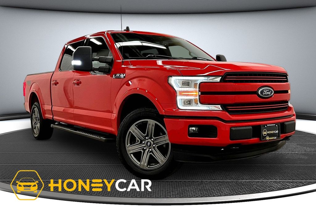Red 2020 Ford F-150 Lariat SuperCrew LB 4WD Pickup Truck Four-Wheel Drive Automatic