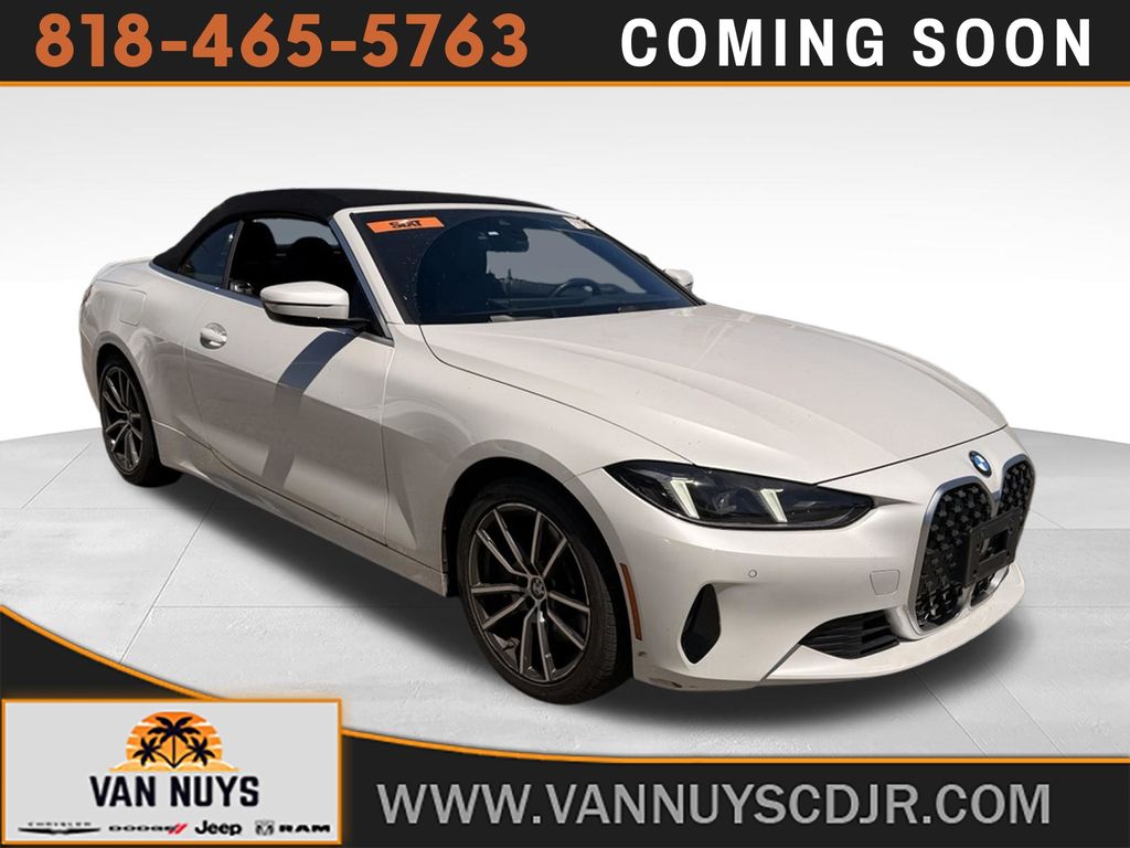 White Metallic 2025 BMW 4 Series Convertible All-Wheel Drive 8-Speed Automatic