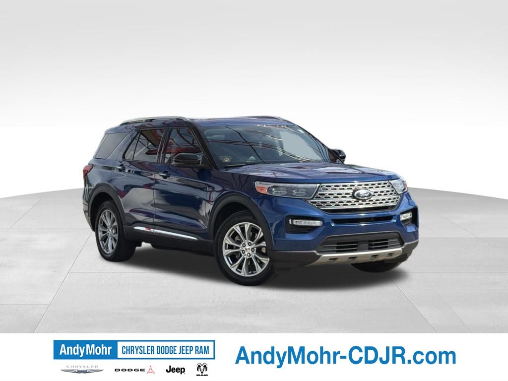 Blue Metallic 2021 Ford Explorer SUV / Crossover All-Wheel Drive Automatic