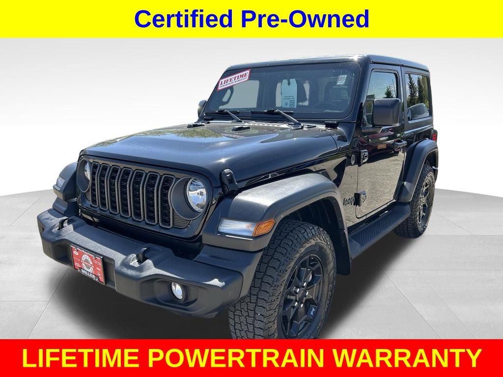 Black Clearcoat 2024 Jeep Wrangler SUV / Crossover Four-Wheel Drive 8-Speed Automatic