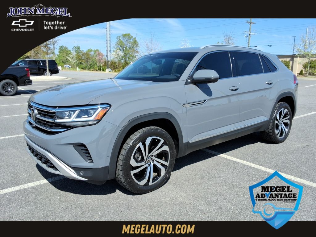 Pure Gray 2021 Volkswagen Atlas Cross Sport V6 SEL Premium 4Motion SUV / Crossover All-Wheel Drive 8-Speed Automatic