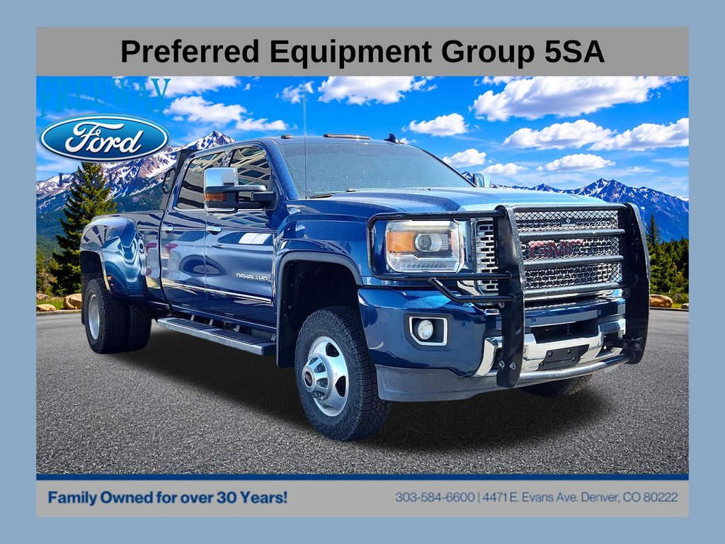Stone Blue Metallic 2016 GMC Sierra 3500HD Pickup Truck Four-Wheel Drive 6-Speed Automatic