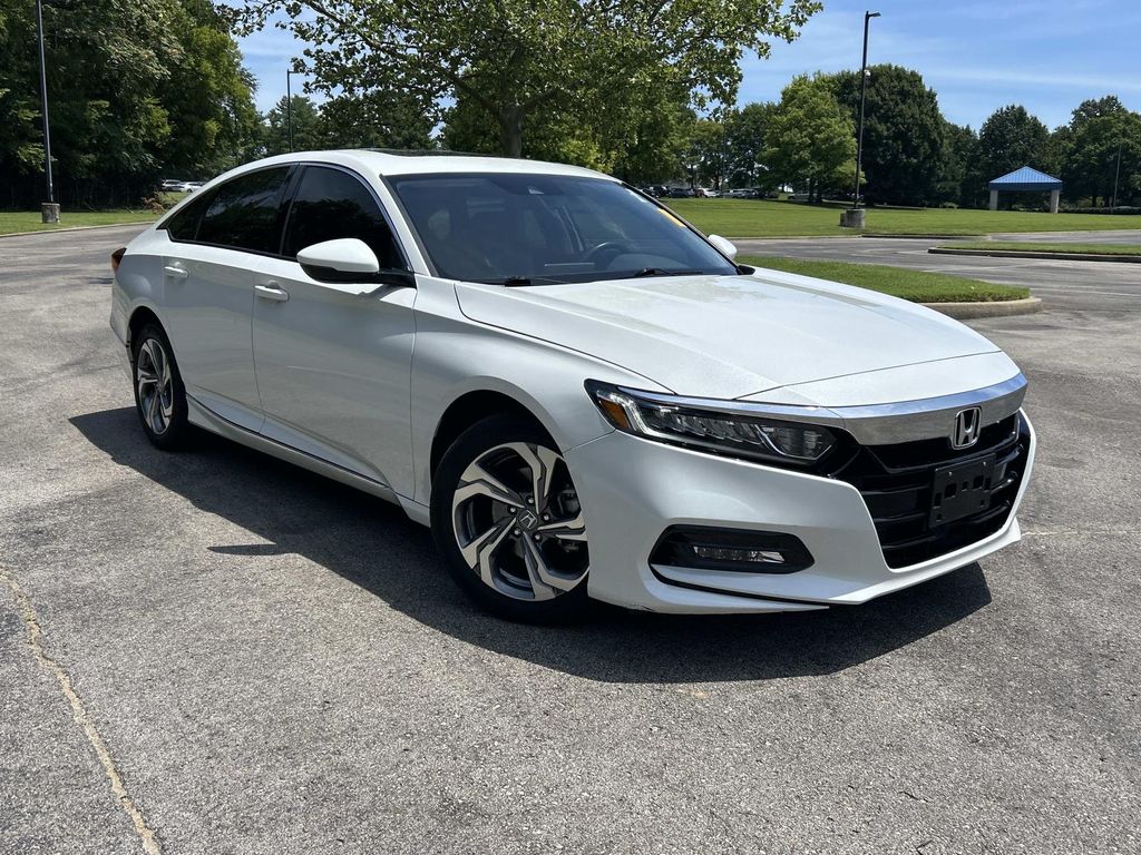 White 2020 Honda Accord Sedan Front-Wheel Drive Continuously Variable Transmission