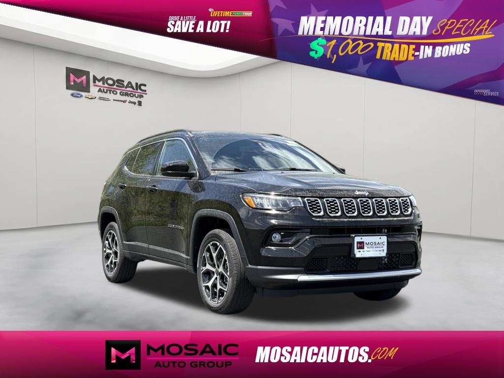 Diamond Black Crystal Pearlcoat 2026 Jeep Compass Limited 4WD SUV / Crossover Four-Wheel Drive 8-Speed Automatic