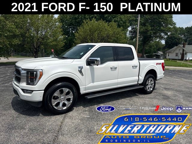 White Metallic 2021 Ford F-150 Pickup Truck Four-Wheel Drive Automatic
