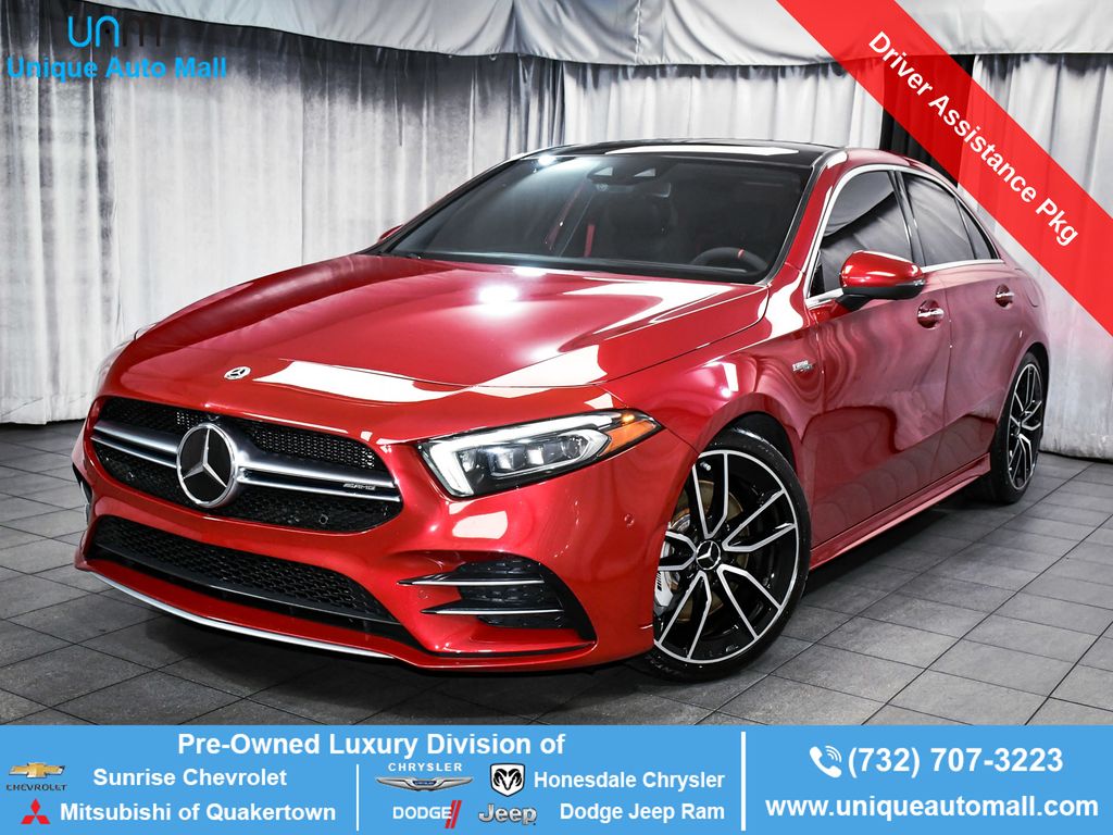 Patagonia Red Metallic 2021 Mercedes-Benz A-Class Sedan All-Wheel Drive 7-Speed Automatic