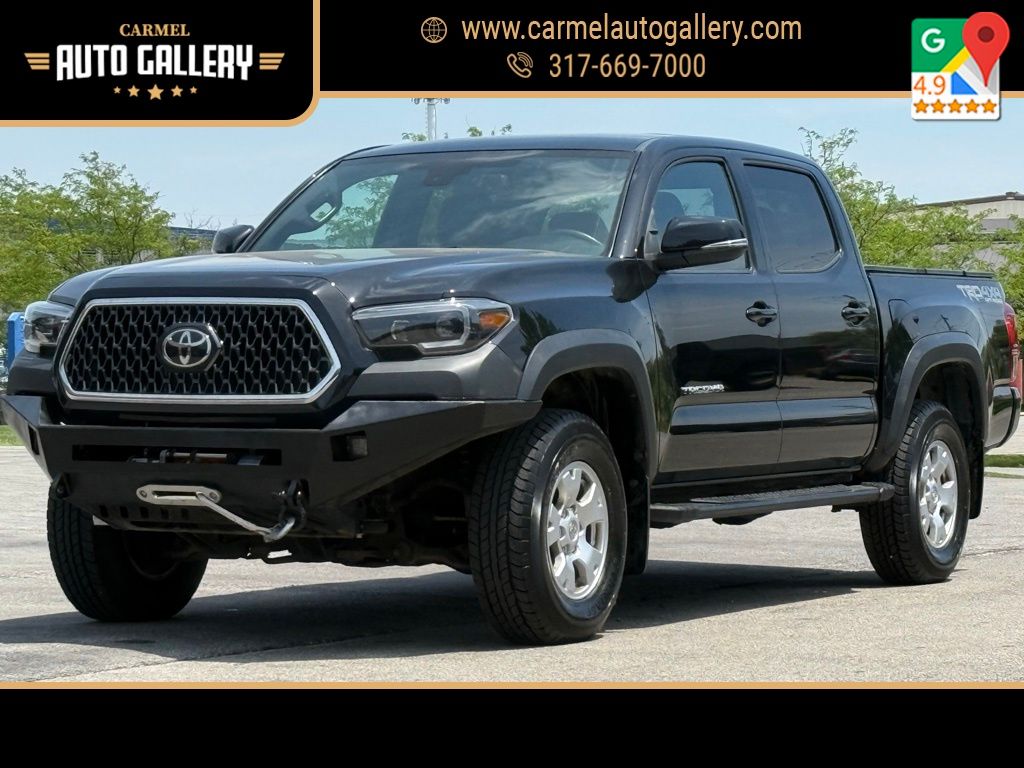 Midnight Black Metallic 2019 Toyota Tacoma TRD Off Road Double Cab 4WD Pickup Truck Four-Wheel Drive 6-Speed Manual