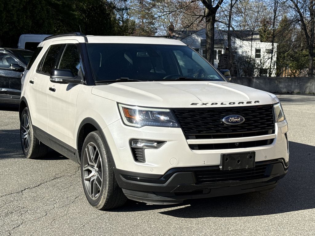 White Platinum 2018 Ford Explorer Sport AWD SUV / Crossover All-Wheel Drive 6-Speed Automatic