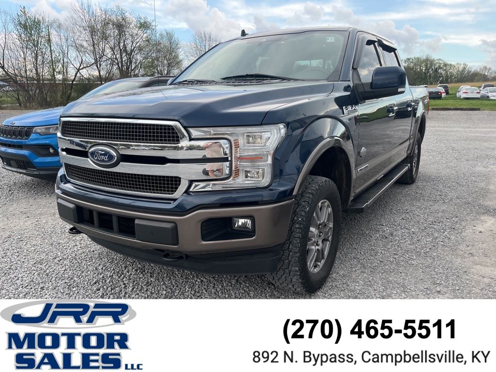 Blue 2018 Ford F-150 King Ranch SuperCrew 4WD Pickup Truck Four-Wheel Drive Automatic