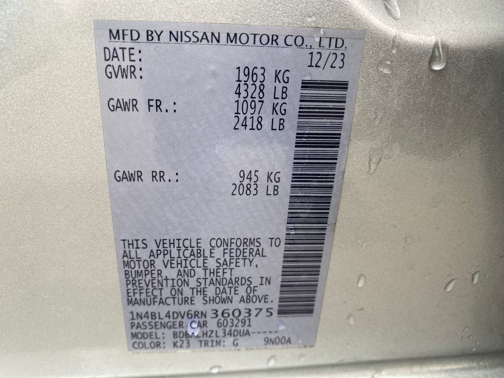 2024 Nissan Altima 2.5 SV FWD