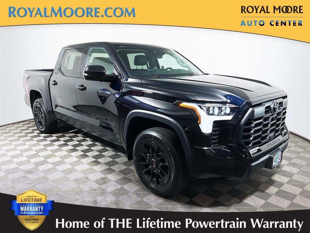Midnight Black Metallic 2024 Toyota Tundra Limited CrewMax Cab 4WD Pickup Truck Four-Wheel Drive Automatic