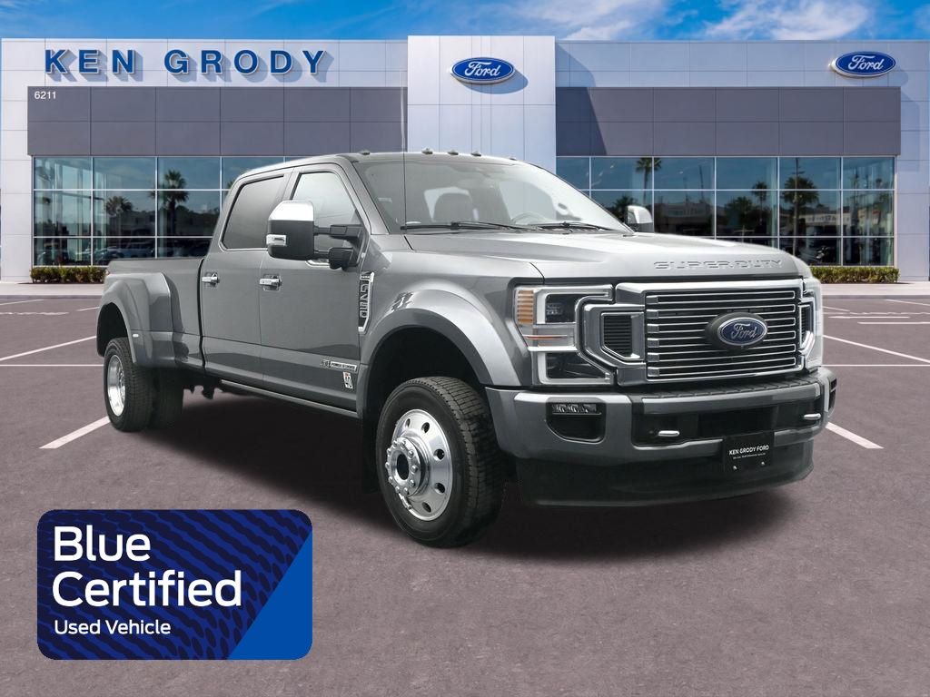 Carbonized Gray Metallic 2021 Ford F-450 Super Duty Platinum Crew Cab LB DRW 4WD Pickup Truck Four-Wheel Drive Automatic