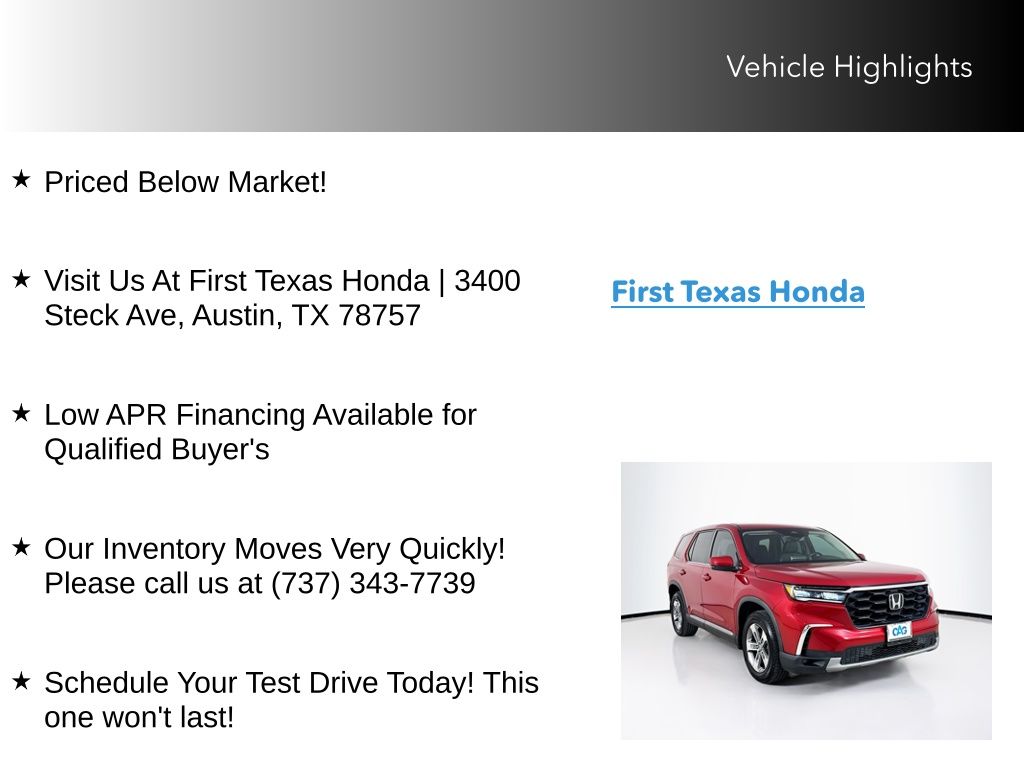 Used Car 2023 Honda Pilot  Ex-l For Sale Under $35,000 In Austin, Texas