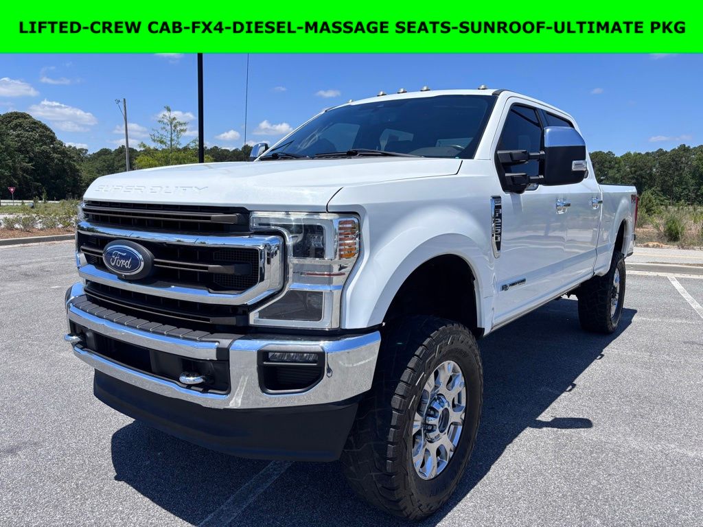 White Metallic 2020 Ford F-250 Super Duty King Ranch Crew Cab 4WD Pickup Truck Four-Wheel Drive 10-Speed Automatic