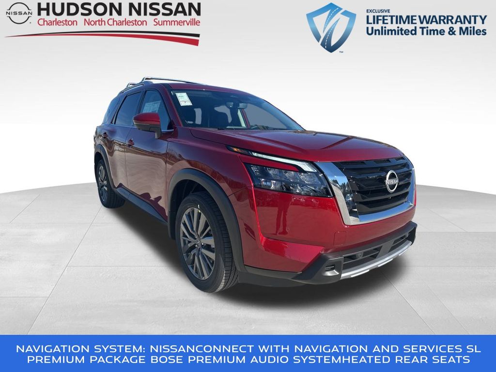 2025 Scarlet Ember Tintcoat Nissan Pathfinder SL FWD SUV
