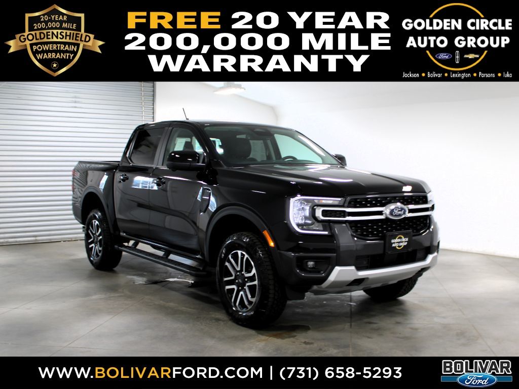 Shadow Black 2026 Ford Ranger Lariat SuperCrew 4WD Pickup Truck Four-Wheel Drive Automatic