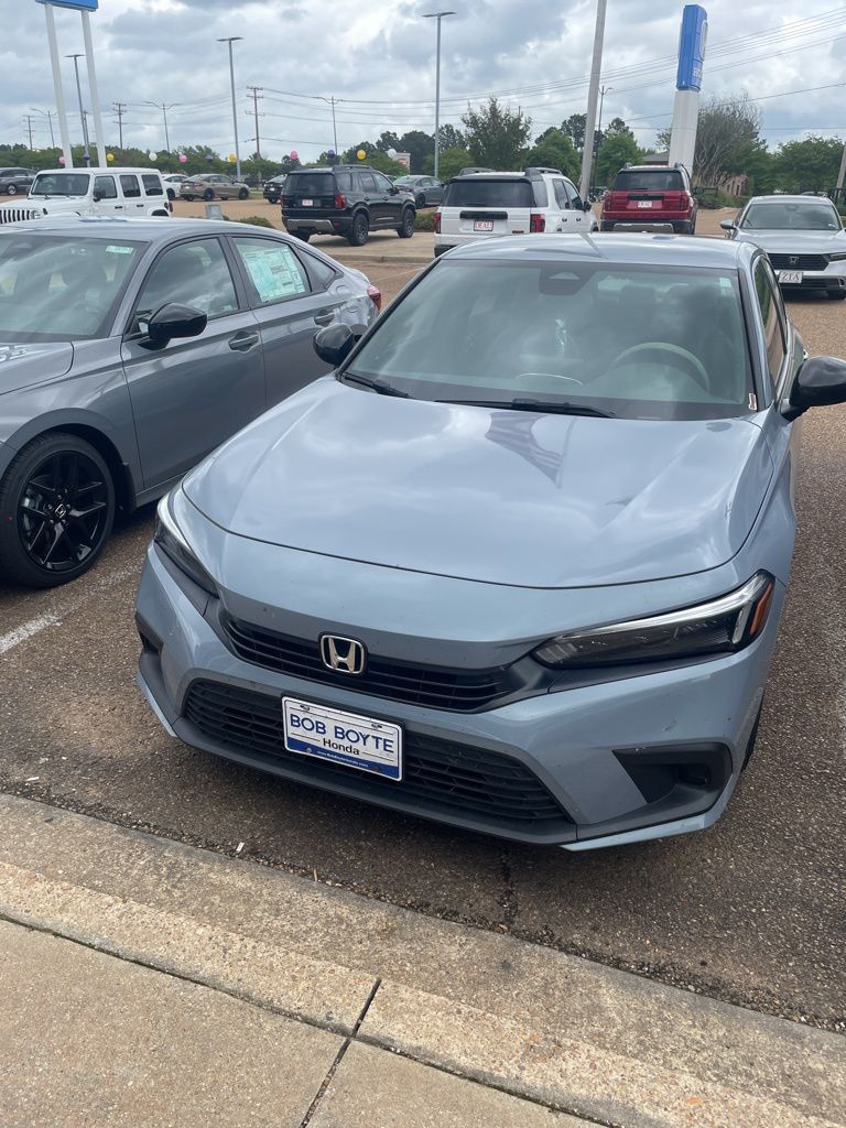 Sonic Gray Pearl 2024 Honda Civic Sport FWD Sedan Front-Wheel Drive Continuously Variable Transmission