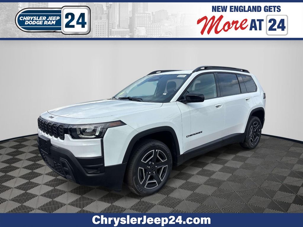 Bright White Clearcoat 2026 Jeep Cherokee SUV / Crossover Four-Wheel Drive Continuously Variable Transmission