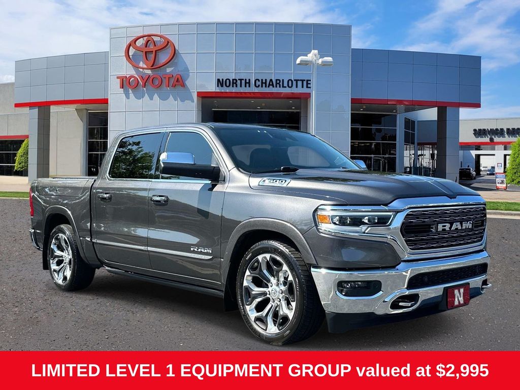 Gray (Granite Crystal Metallic Clearcoat) 2019 RAM 1500 Pickup Truck Four-Wheel Drive 8-Speed Automatic