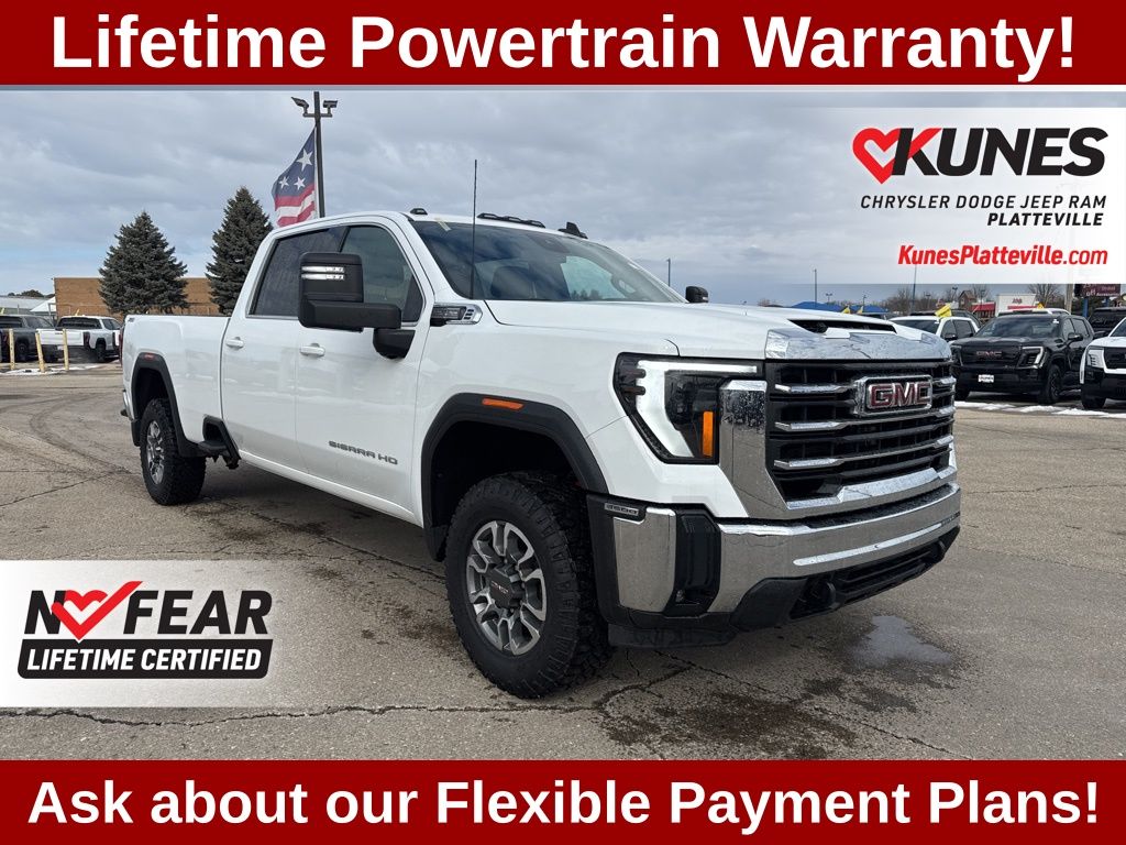 White 2024 GMC Sierra 3500HD Pickup Truck Four-Wheel Drive Automatic