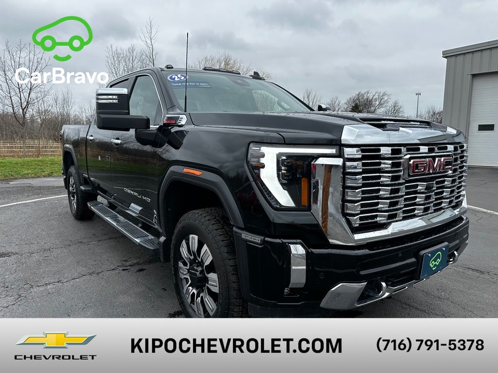 Onyx Black 2025 GMC Sierra 3500HD Denali Crew Cab 4WD Pickup Truck Four-Wheel Drive Automatic