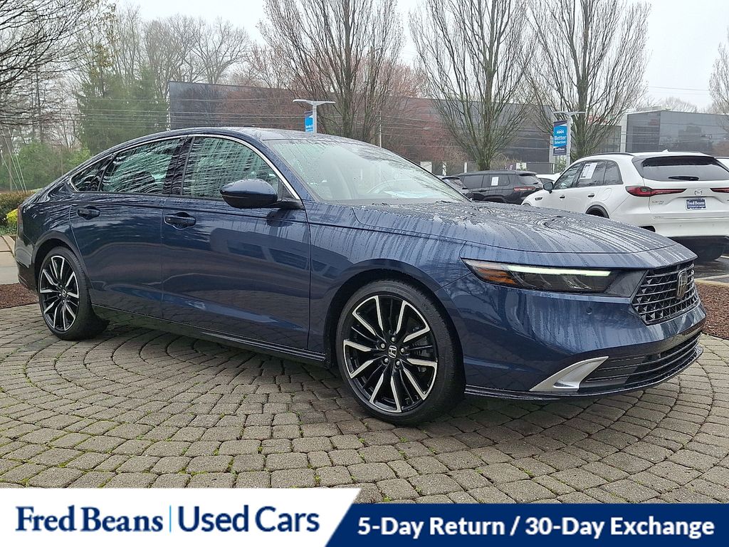 Canyon River Blue Metallic 2024 Honda Accord Hybrid Touring FWD Sedan Front-Wheel Drive Continuously Variable Transmission