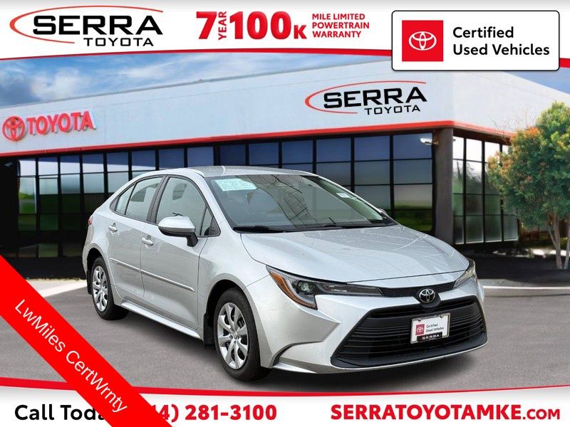 Classic Silver Metallic 2024 Toyota Corolla LE FWD Sedan Front-Wheel Drive Continuously Variable Transmission