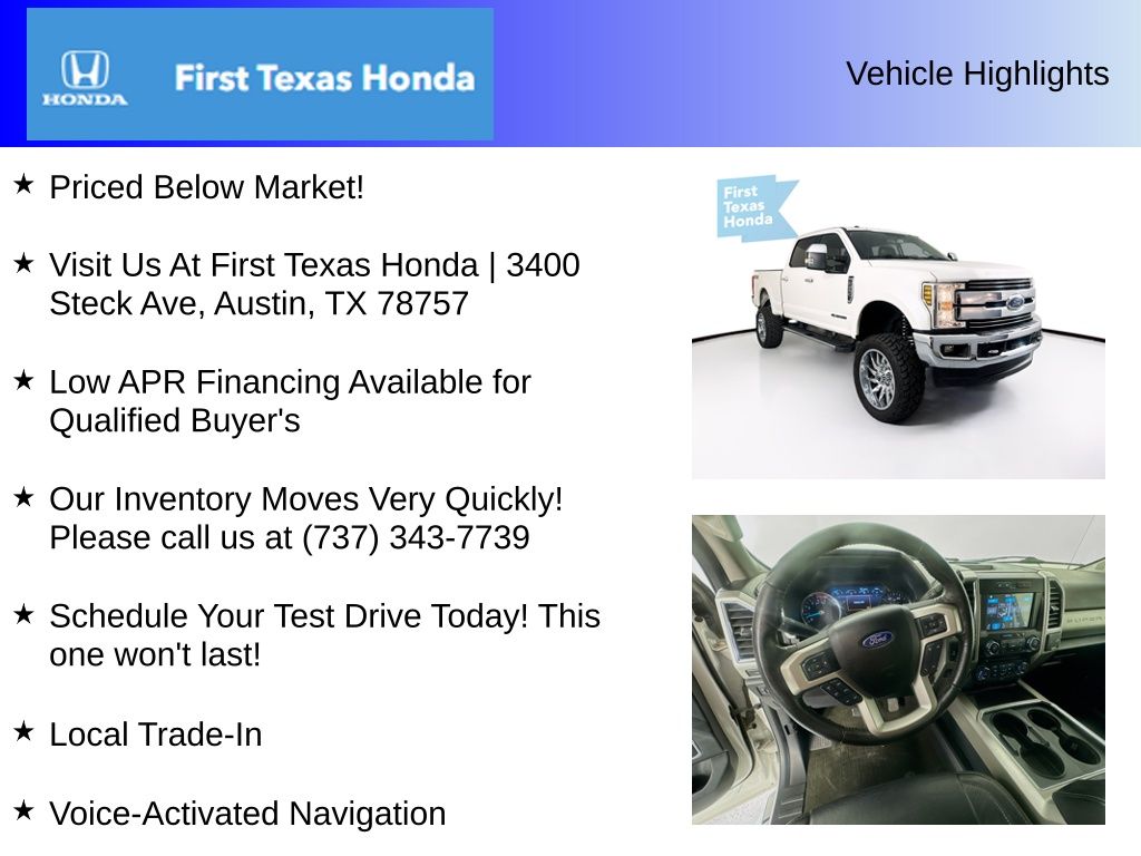 Used Car 2018 Ford F-250sd  Lariat For Sale Under $60,000 In Austin, Texas