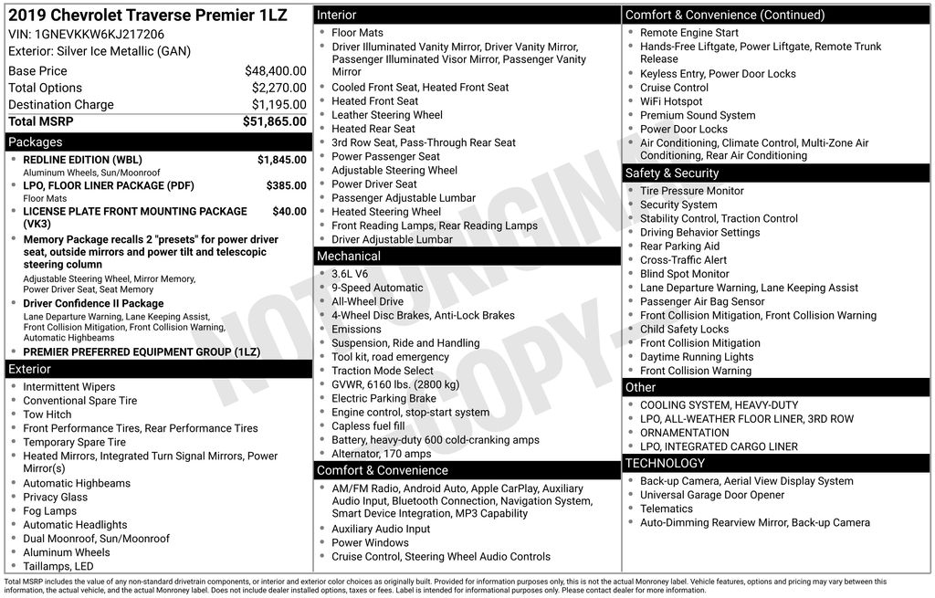 Used 2019 Chevrolet Traverse SUV
