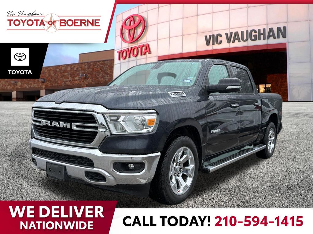 Gray (Steel Metallic) 2019 RAM 1500 Big Horn Crew Cab RWD Pickup Truck 4X2 8-Speed Automatic
