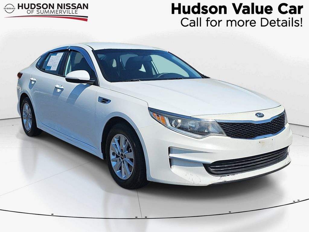Snow White Pearl 2018 Kia Optima LX Sedan Front-Wheel Drive 6-Speed Automatic