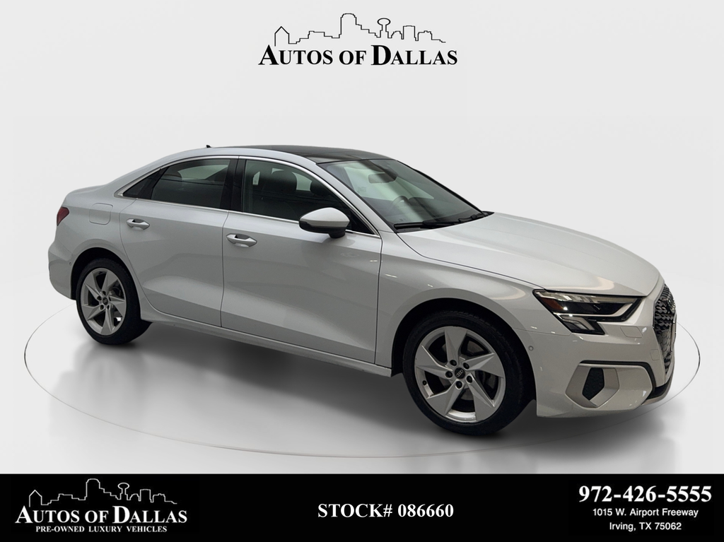 White 2024 Audi A3 Sedan Front-Wheel Drive 7-Speed Automatic