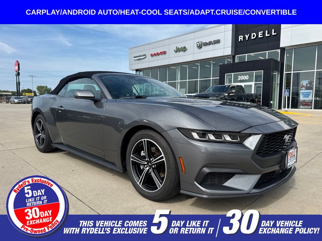 Carbonized Gray Metallic 2024 Ford Mustang Convertible Rear-Wheel Drive Automatic